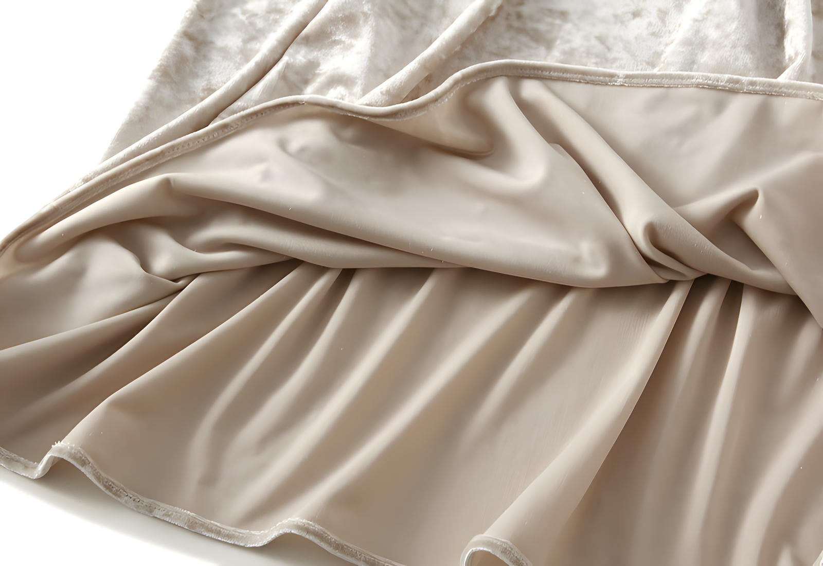 Luxury Velvet Mermaid Style Apricot Skirt - 0517_APR