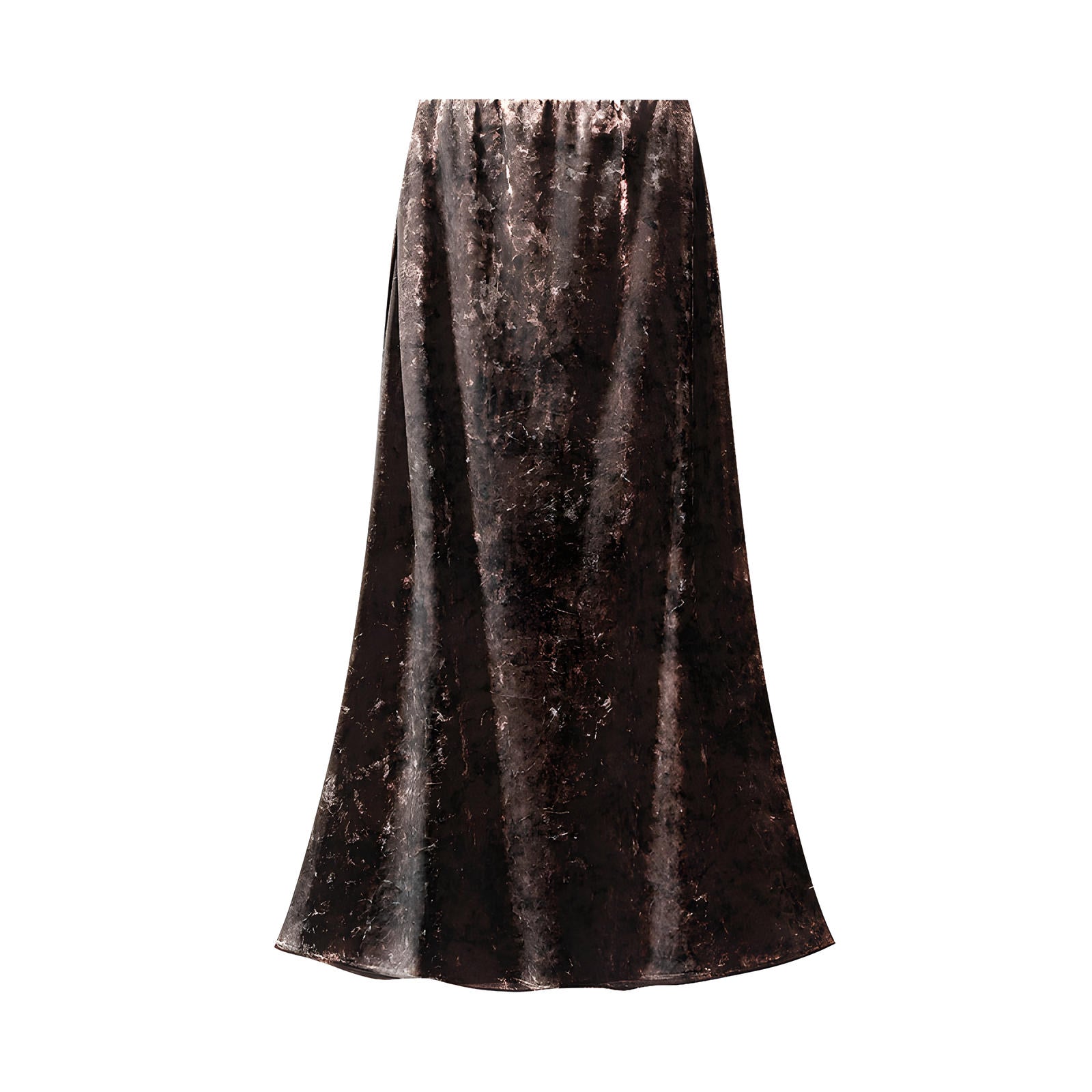 Luxury Velvet Mermaid Style Brown Skirt - 0517_BRO