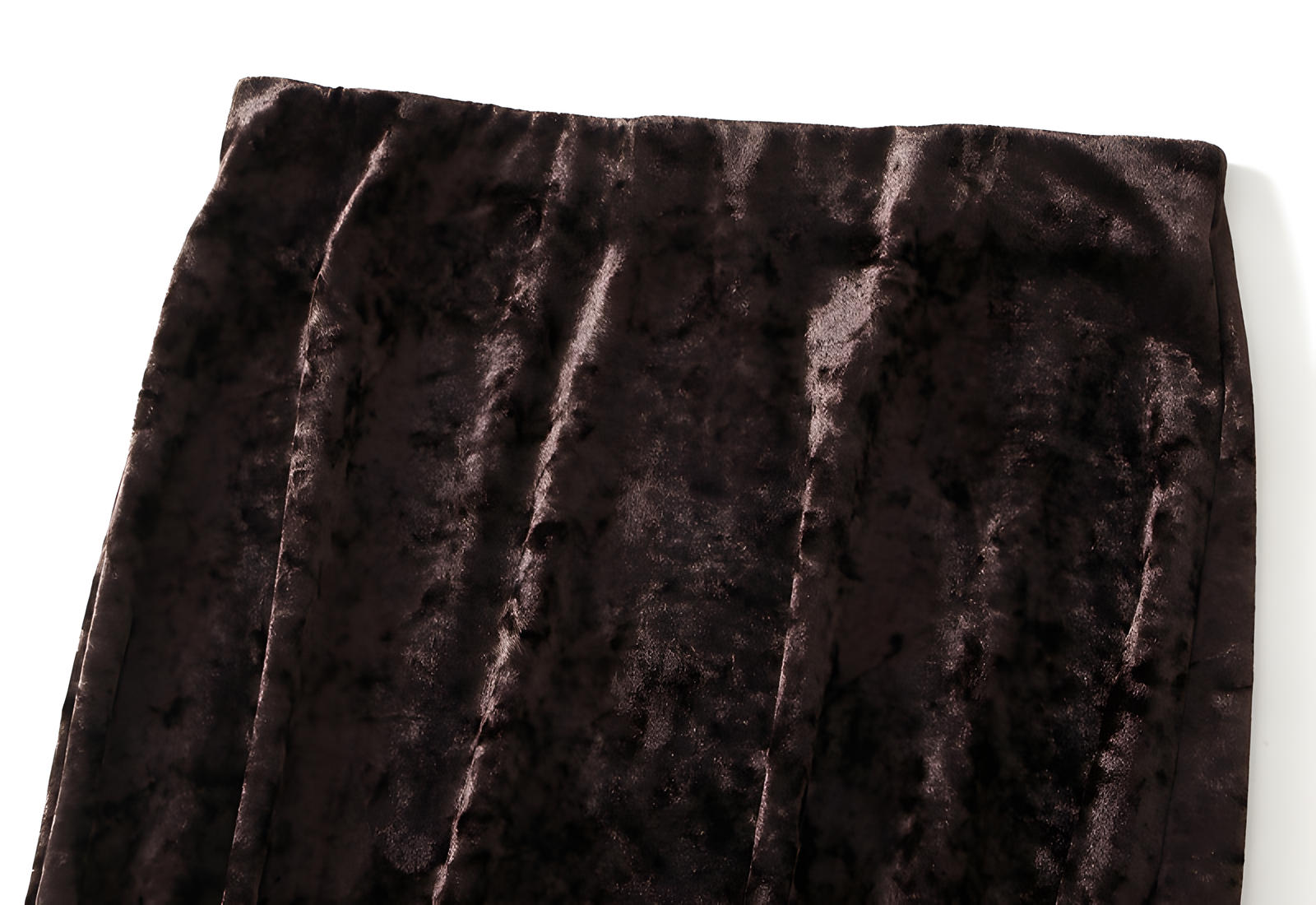 Luxury Velvet Mermaid Style Brown Skirt - 0517_BRO