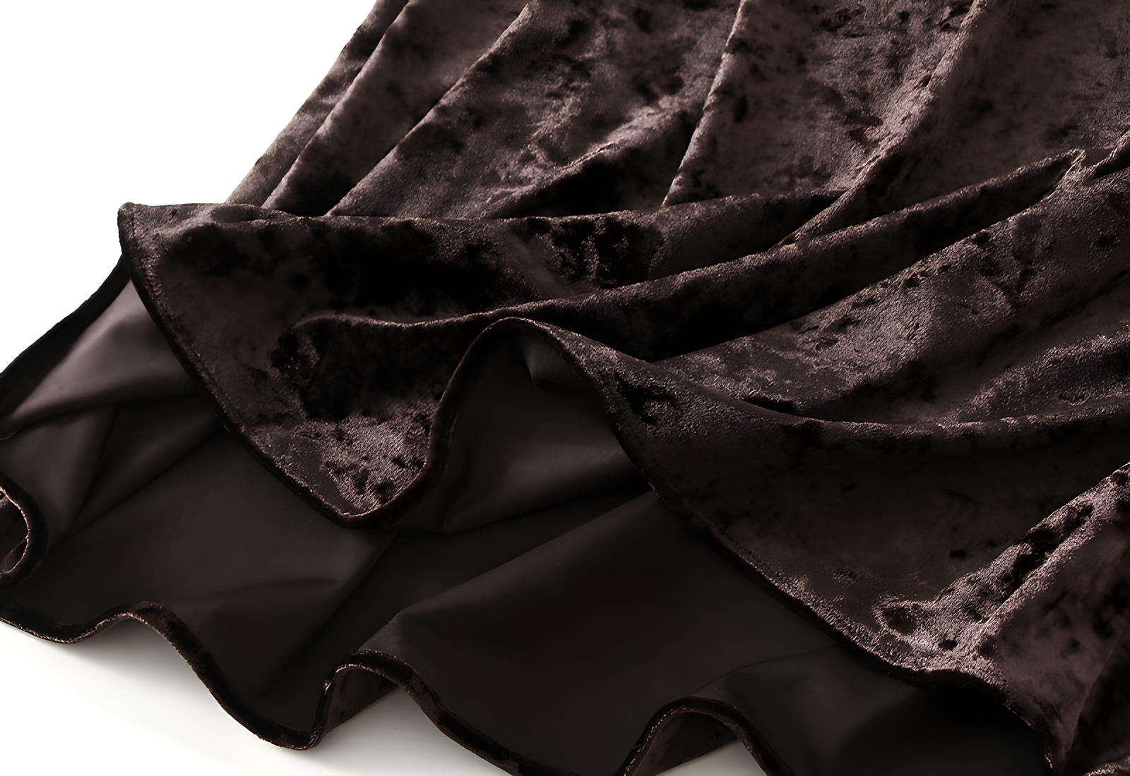 Luxury Velvet Mermaid Style Brown Skirt - 0517_BRO