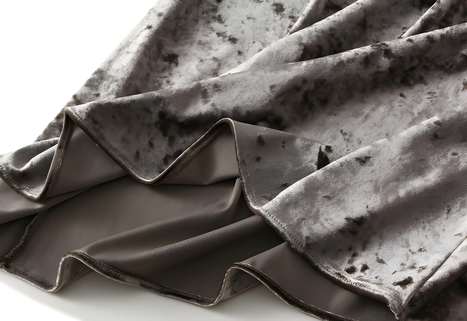 Luxury Velvet Mermaid Style Green Grey Skirt - 0517_GRE