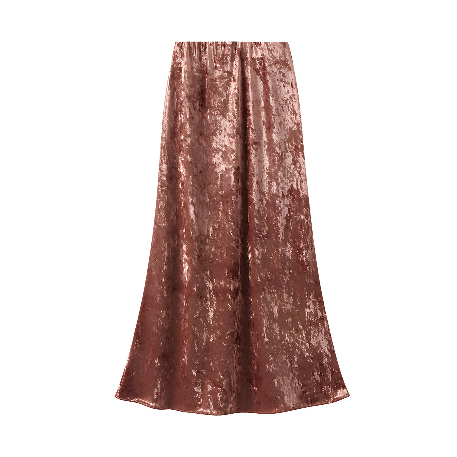 Luxury Velvet Mermaid Style Brick Red Skirt - 0517_BRI