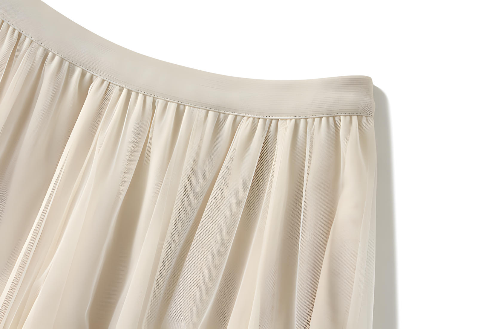 Mesh Gauze Japanese Style A Line Bow Skirt - 0883_APRICOT