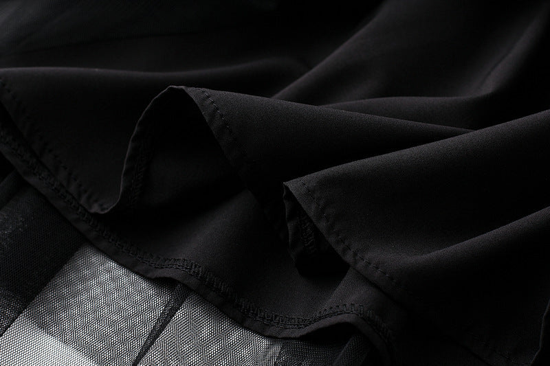 Black Layered Ruffle Tulle Skirt