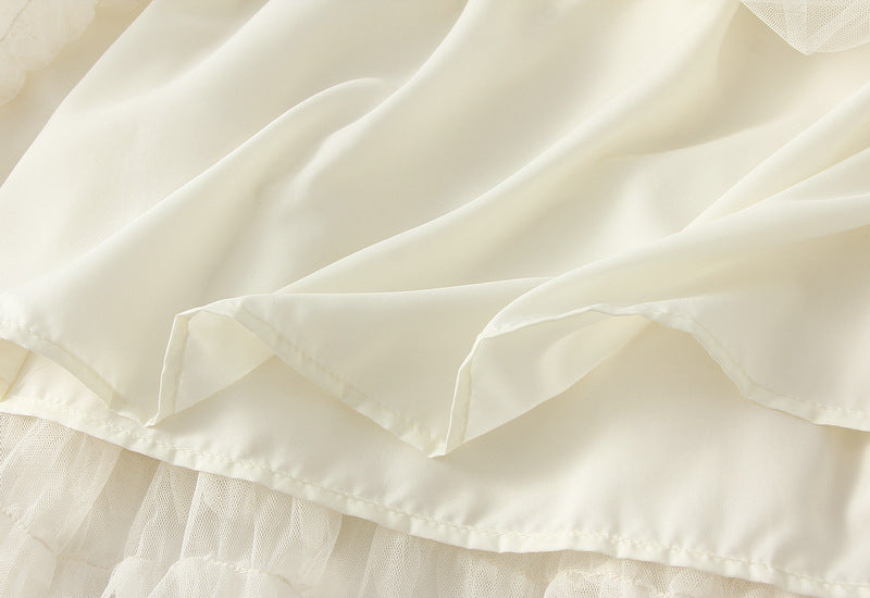 Elegant Ruffled Tulle Skirt