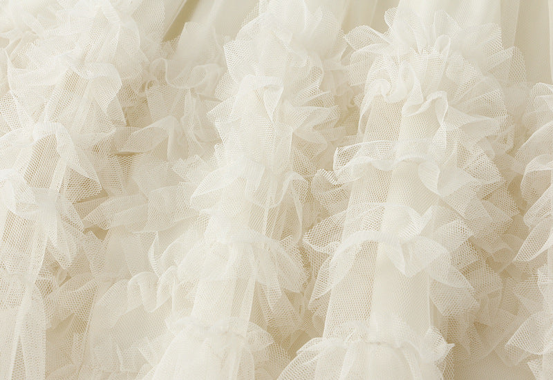 Elegant Ruffled Tulle Skirt