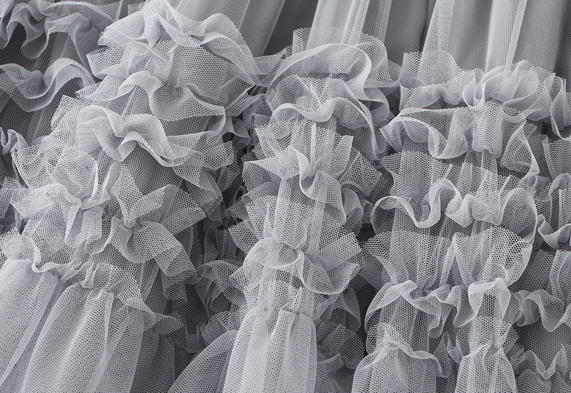 Elegant Ruffled Tulle Skirt