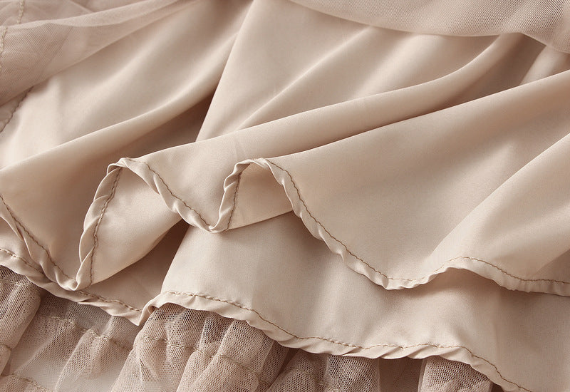 Elegant Ruffled Tulle Skirt