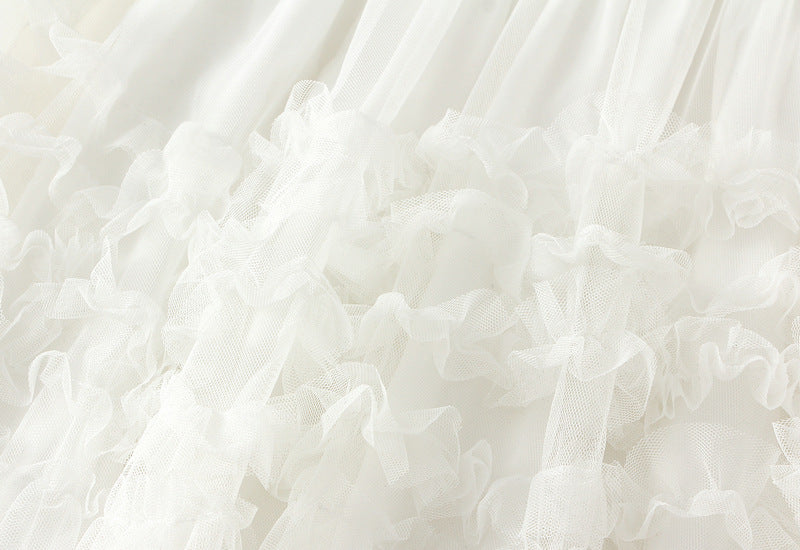 Elegant Ruffled Tulle Skirt