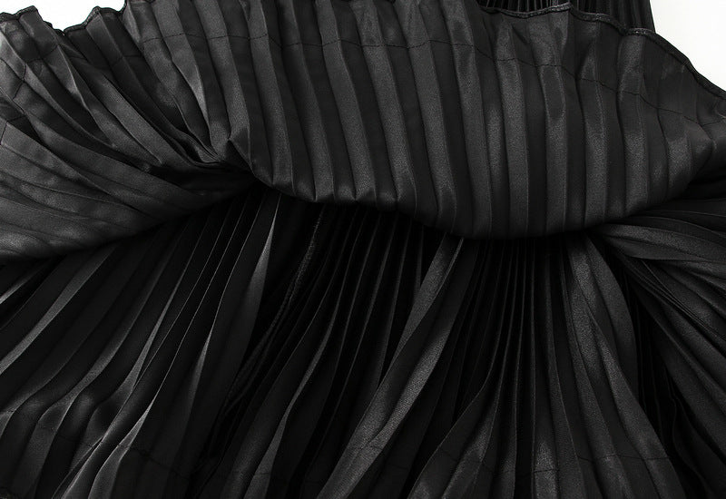 Floral Applique Pleated Skirt