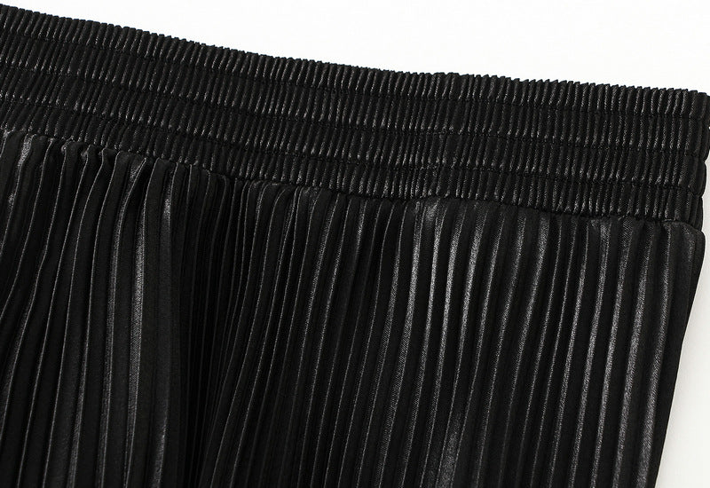 Floral Applique Pleated Skirt