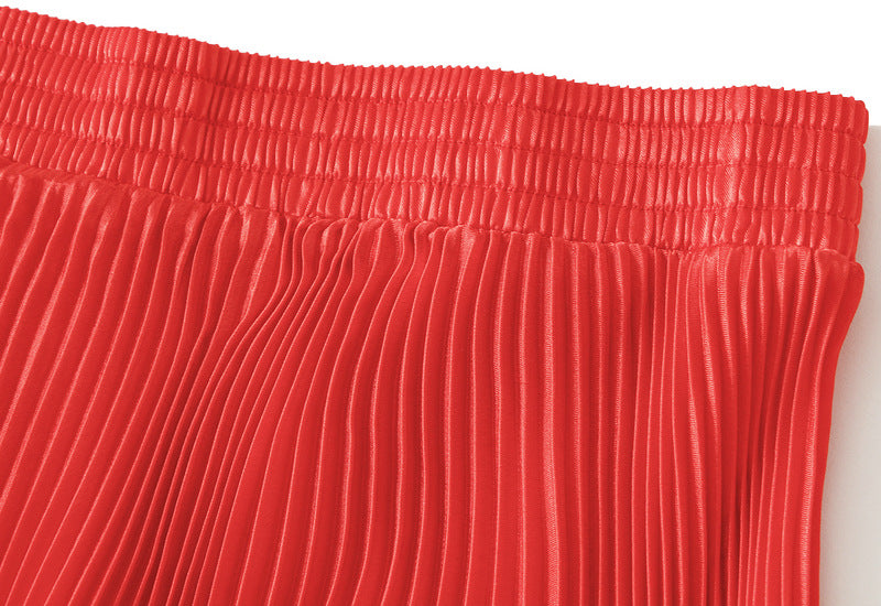 Floral Applique Pleated Skirt