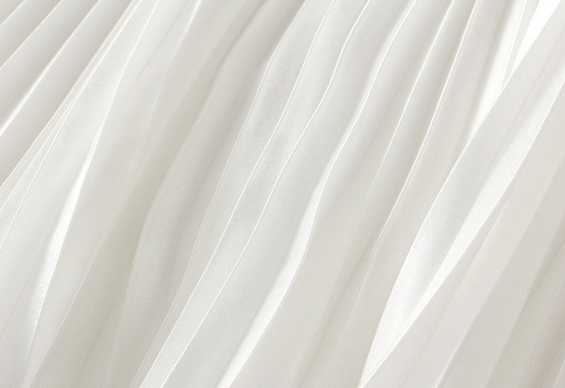 Floral Applique Pleated Skirt