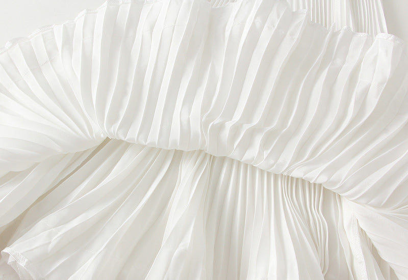 Floral Applique Pleated Skirt