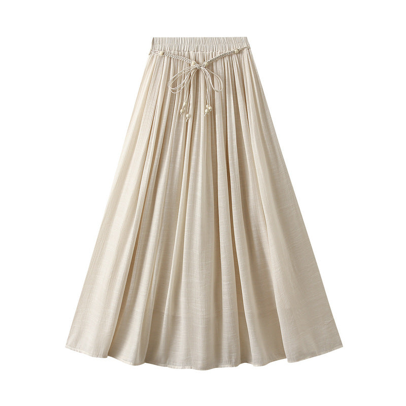 Bohemian Viscose Fabric A Line Skirt