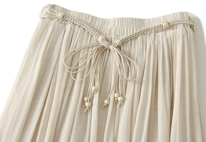 Bohemian Viscose Fabric A Line Skirt