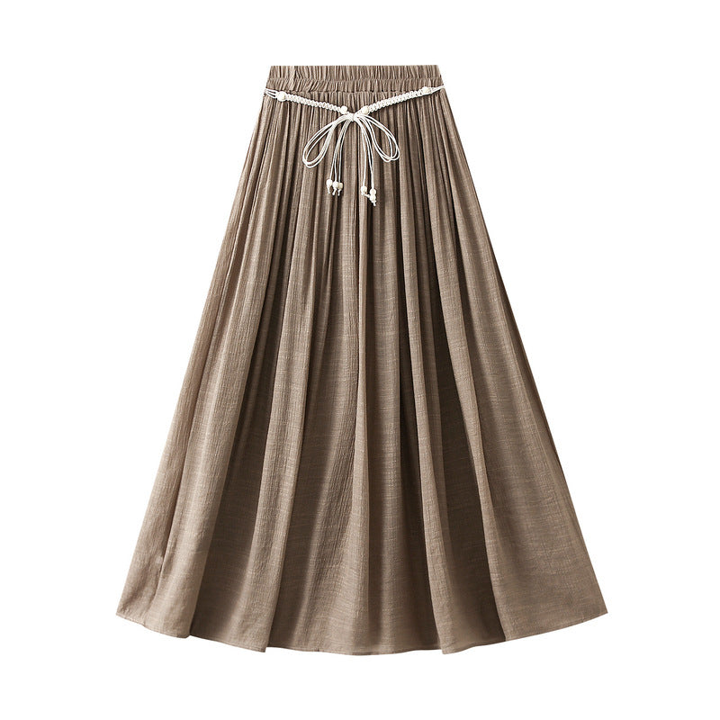 Bohemian Viscose Fabric A Line Skirt