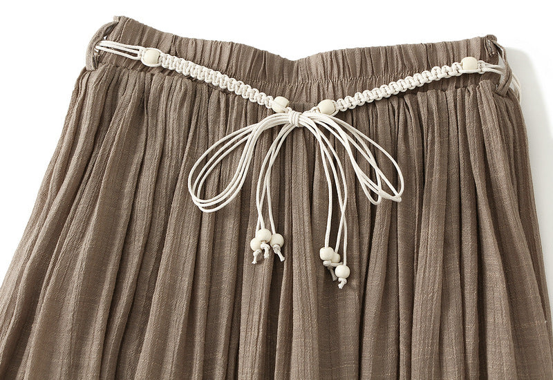 Bohemian Viscose Fabric A Line Skirt