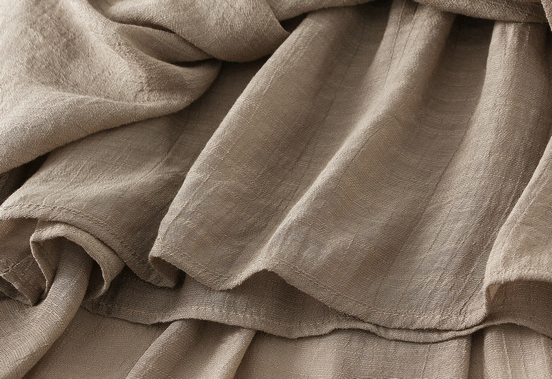 Bohemian Viscose Fabric A Line Skirt