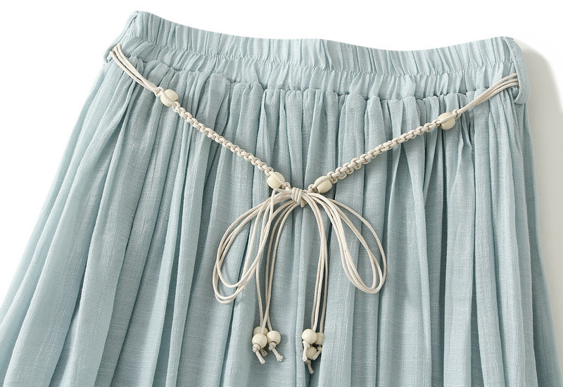 Bohemian Viscose Fabric A Line Skirt