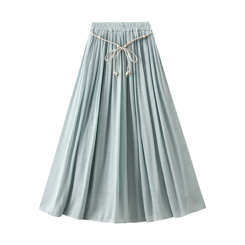 Bohemian Viscose Fabric A Line Skirt