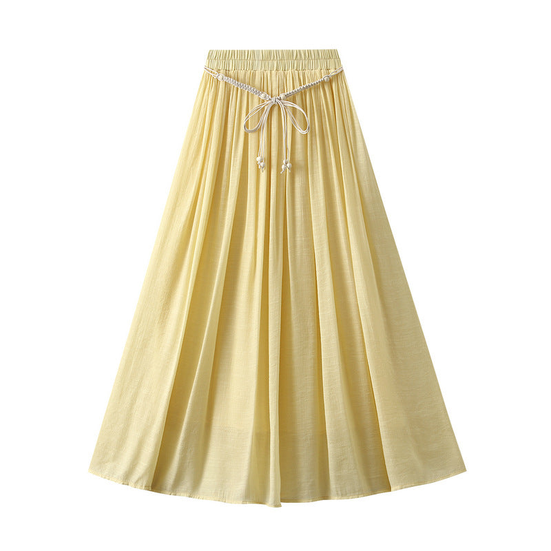 Bohemian Viscose Fabric A Line Skirt