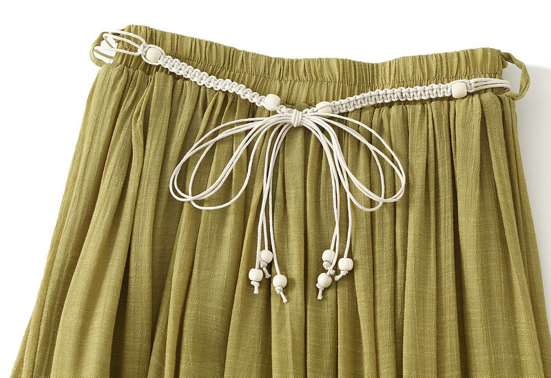 Bohemian Viscose Fabric A Line Skirt