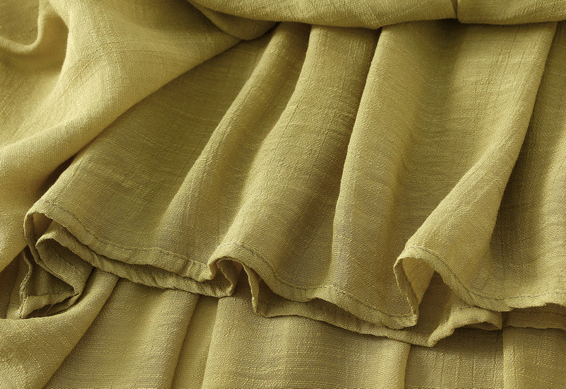 Bohemian Viscose Fabric A Line Skirt