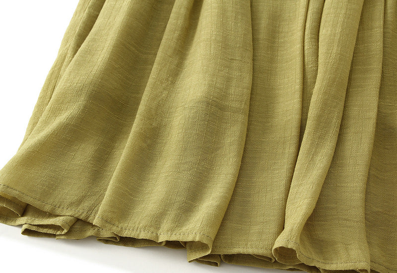 Bohemian Viscose Fabric A Line Skirt
