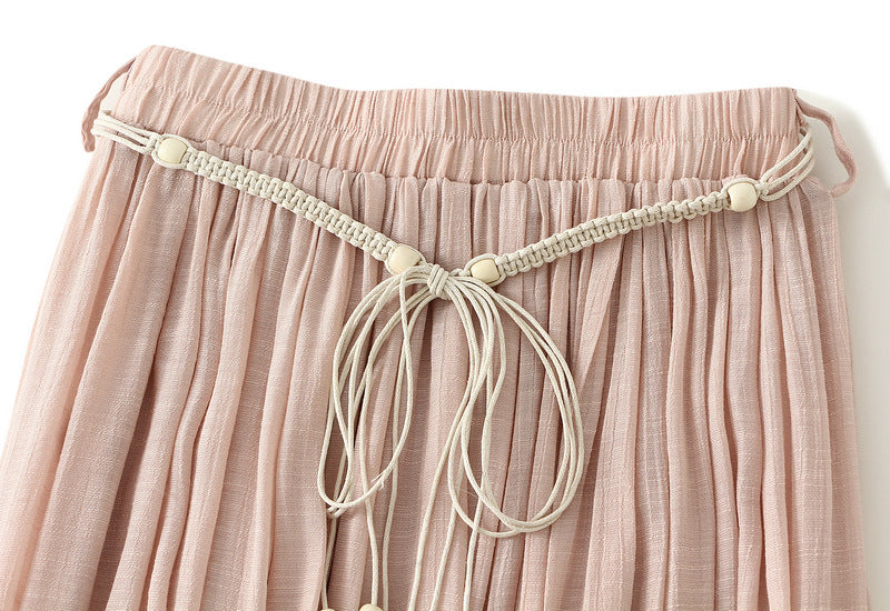 Bohemian Viscose Fabric A Line Skirt