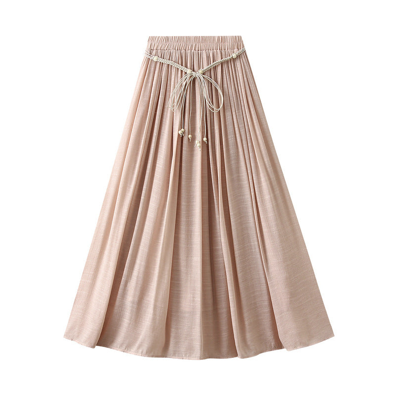 Bohemian Viscose Fabric A Line Skirt