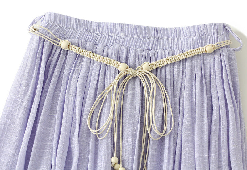 Bohemian Viscose Fabric A Line Skirt