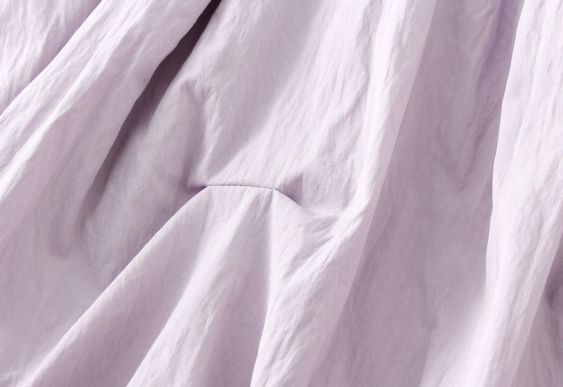 Tuck Pleat Gathered Skirt in Lavender