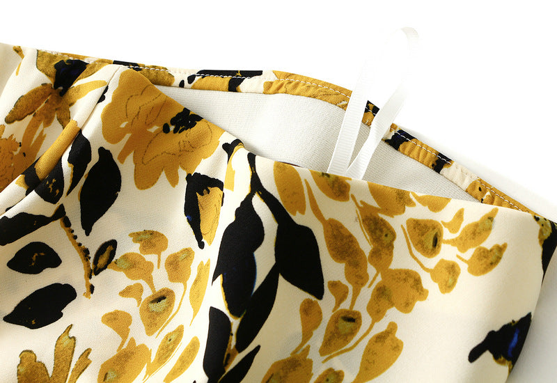 Bias Cut Satin Floral Slip Satin Skirt