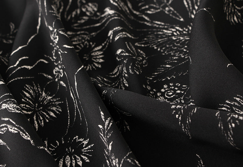 Bias Cut Satin Floral Slip Satin Skirt