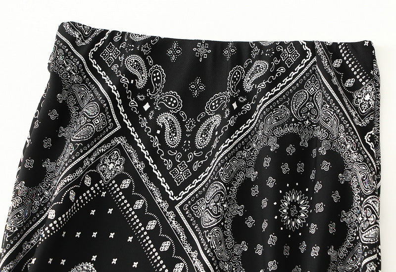 Bias Cut Satin Floral Slip Satin Skirt