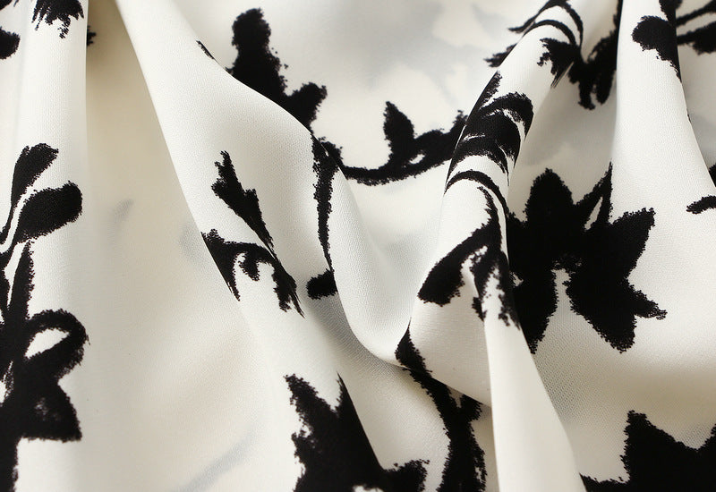 Bias Cut Satin Floral Slip Satin Skirt