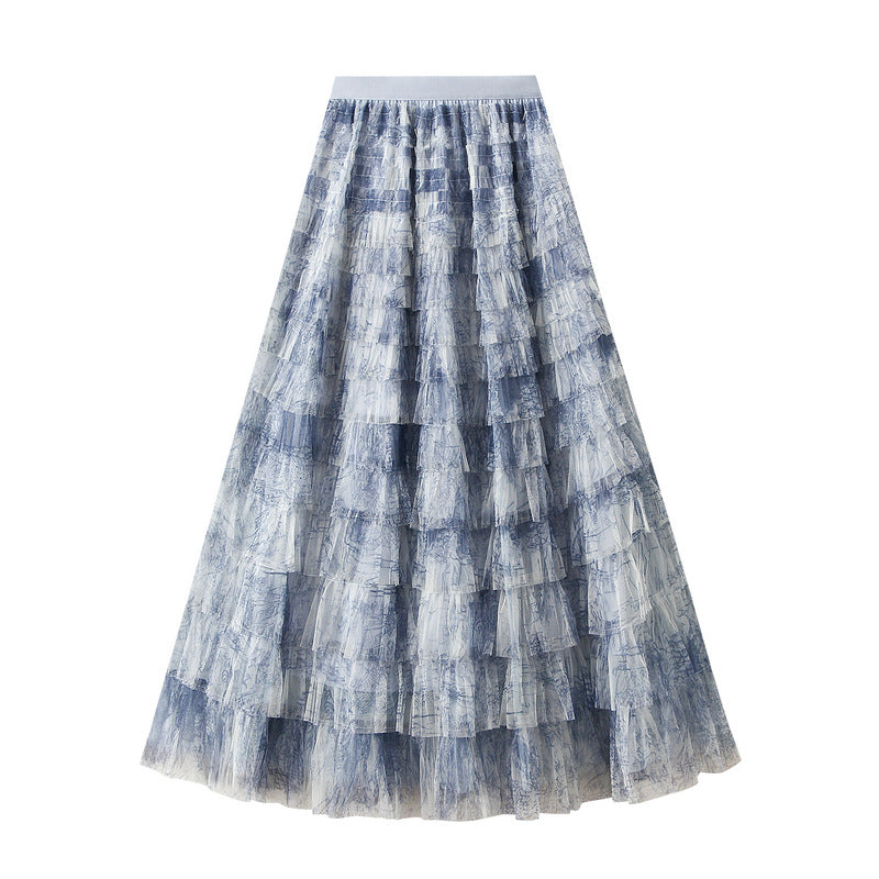 Whimsical Layered Tulle Maxi Skirt