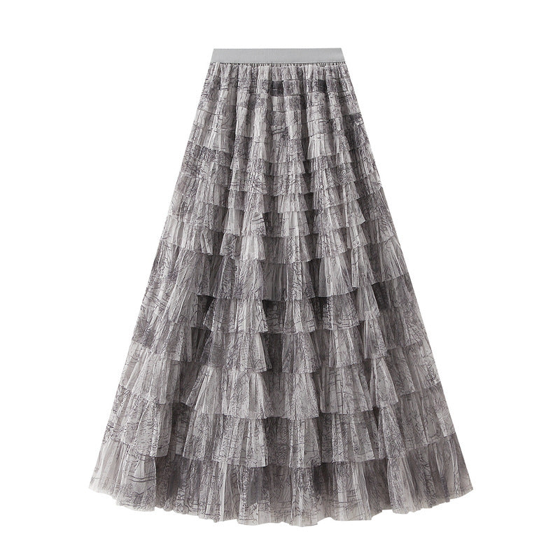 Whimsical Layered Tulle Maxi Skirt