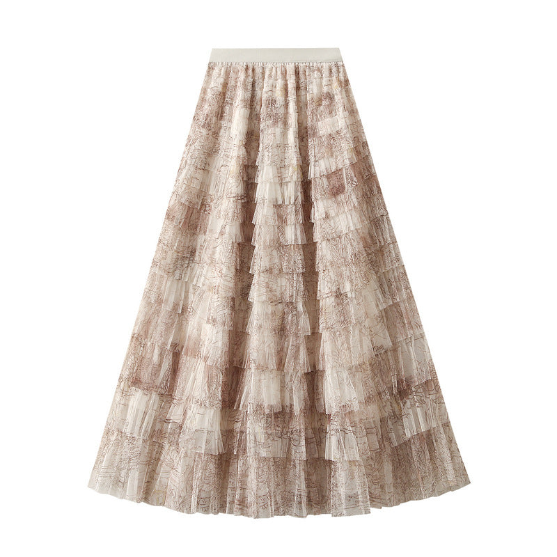 Whimsical Layered Tulle Maxi Skirt