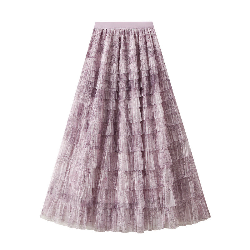 Whimsical Layered Tulle Maxi Skirt