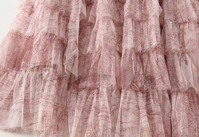 Whimsical Layered Tulle Maxi Skirt