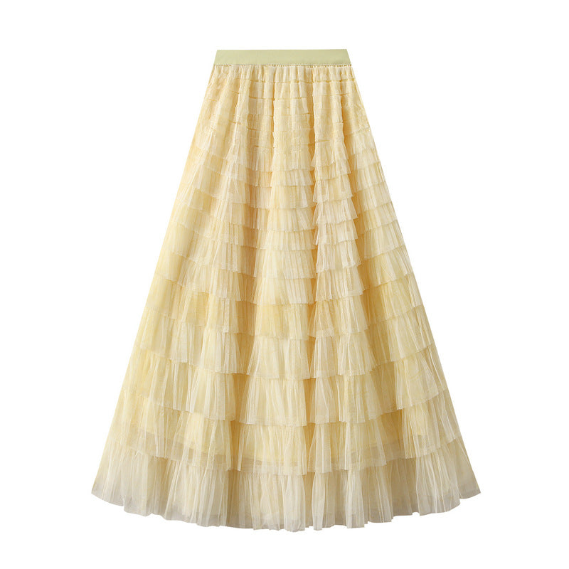 Whimsical Layered Tulle Maxi Skirt