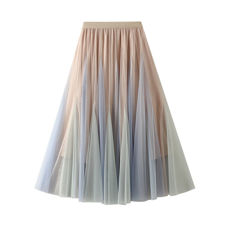 Soft Symphony Double Layer Tulle Skirt in Apricot