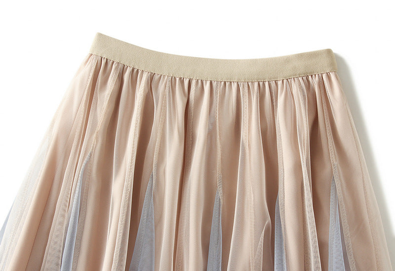 Soft Symphony Double Layer Tulle Skirt in Apricot