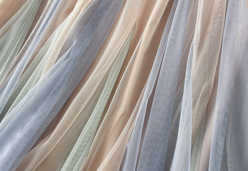 Soft Symphony Double Layer Tulle Skirt in Apricot