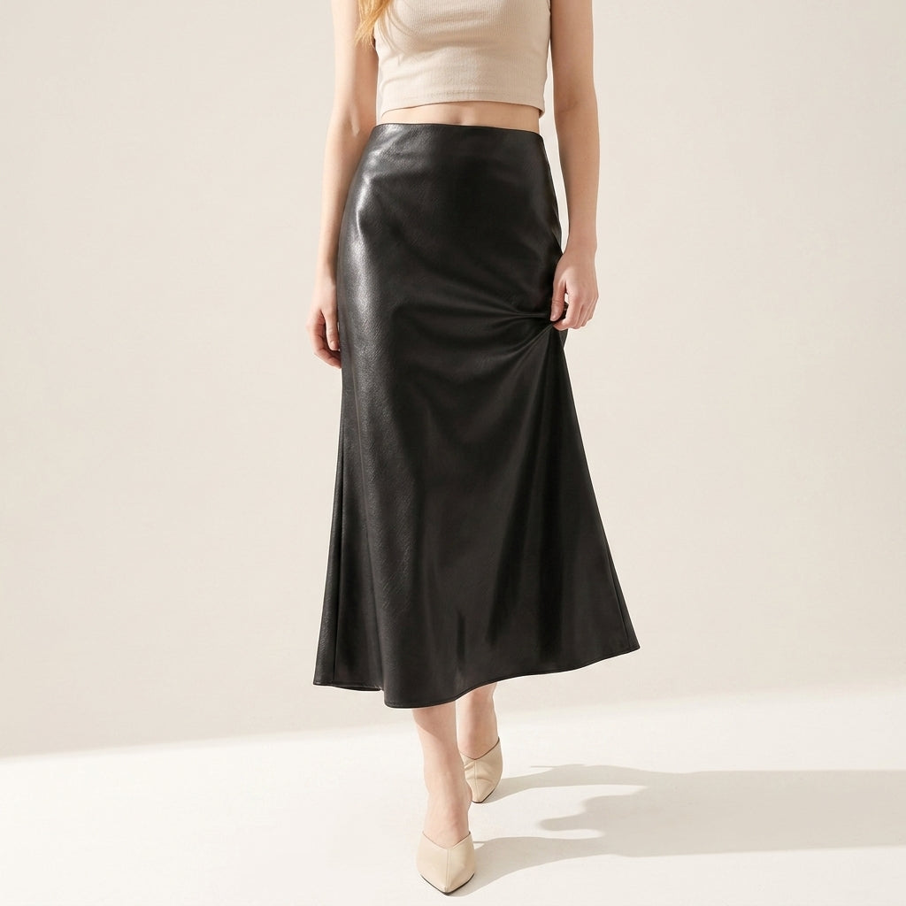 Satin Skirt in Black – MERZI : Premium Skirts & Shorts