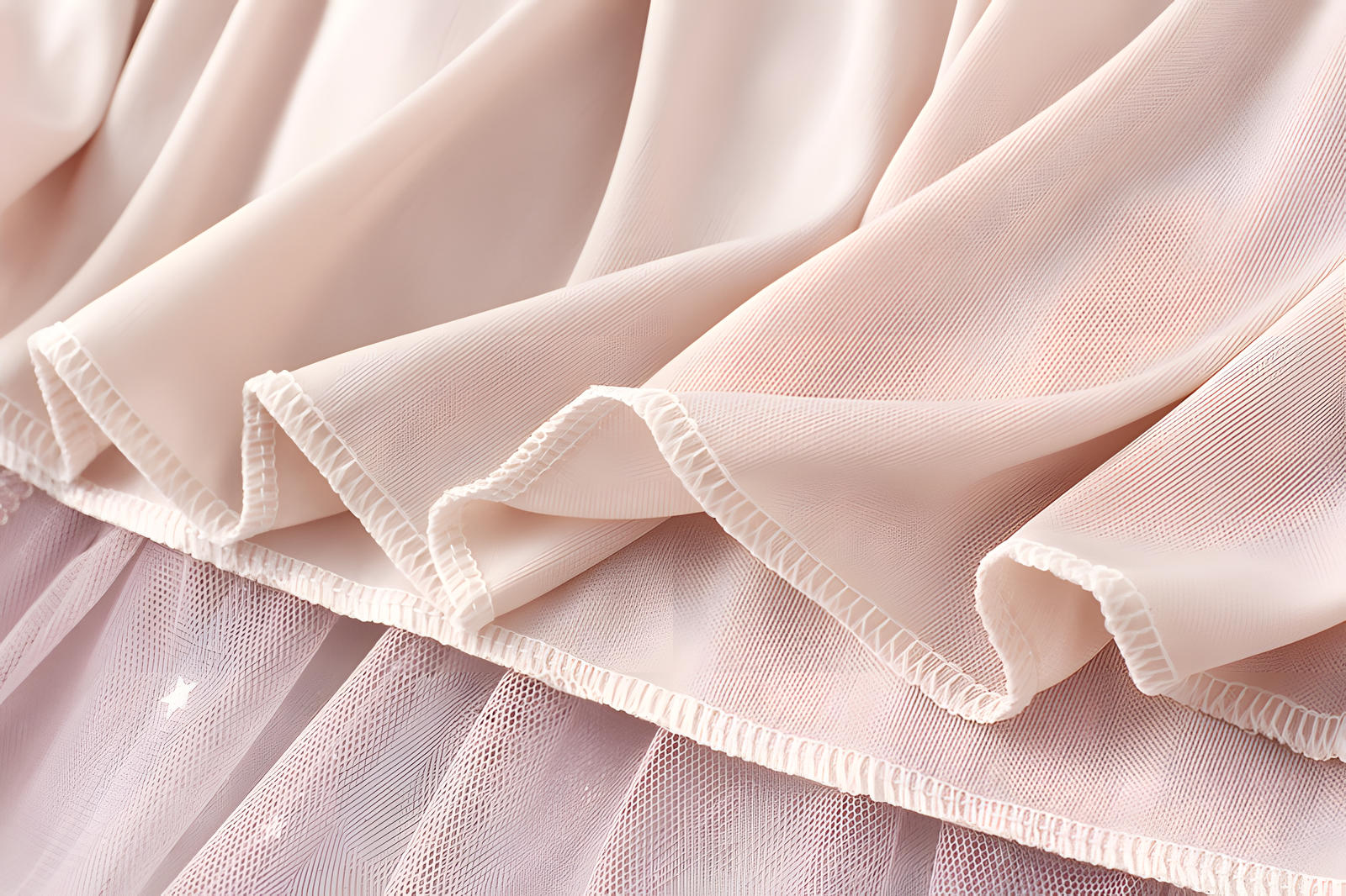 Star Sequin Mesh A Line Skirt - 8170_PINK