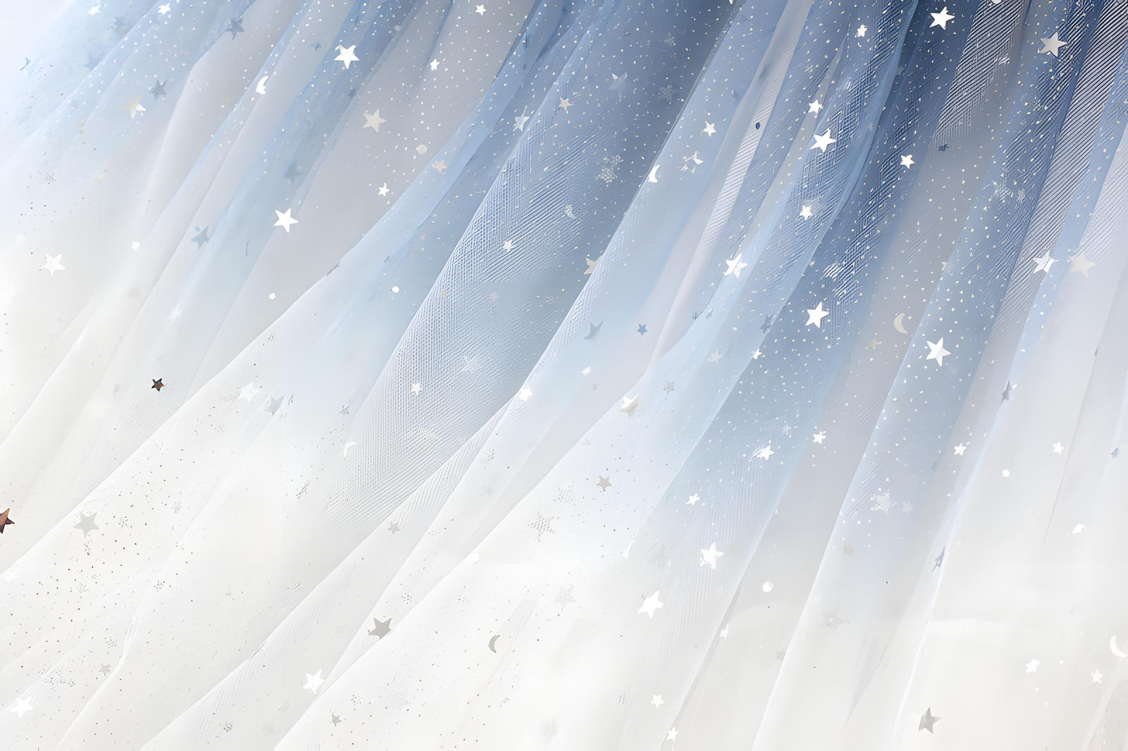 Star Sequin Mesh A Line Skirt - 8170_WHITE