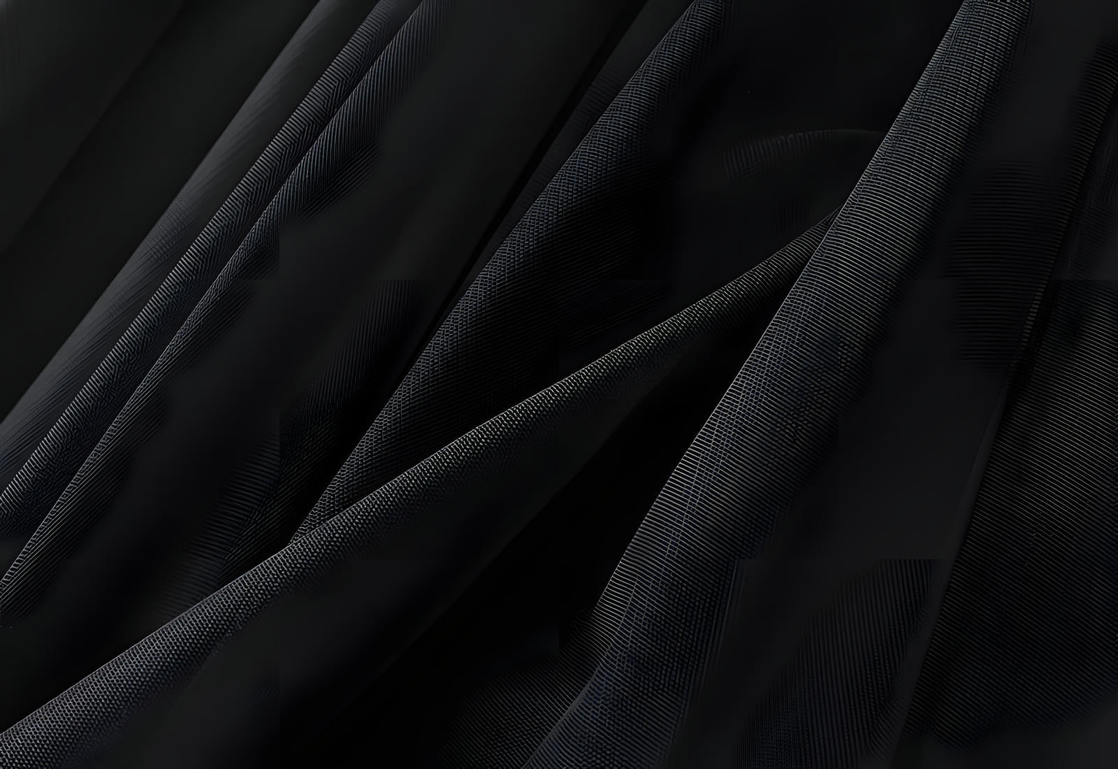 Irregular Mesh Skirt With Belt - 8808_BLACK